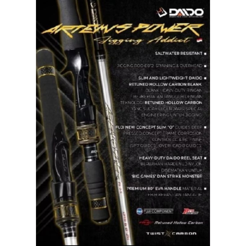 joran pancing Jigging Daido Artemis