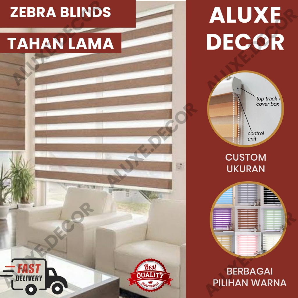 Zebra Roller Blind SHARP POINT Tirai Jendela Gulung Korea Kerai Krey Krei Gorden Jendela Minimalis