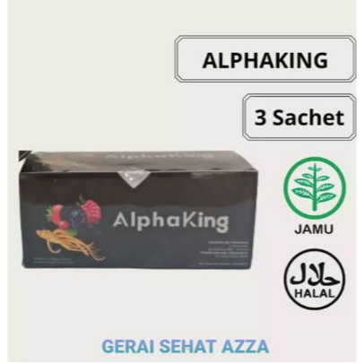 ALPHA KING (1 BOX) SERBUK HERBAL VITALITAS PRIA