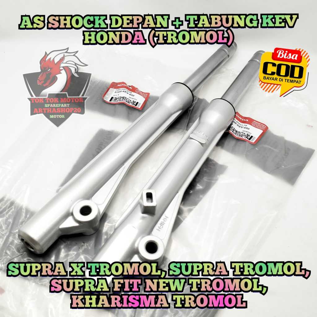 As Shock Depan + Tabung Kev Tromol Supra X 100 Tromol , Supra Fit Lama Tromol , Supra Fit New Tromol