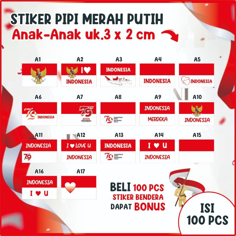 

Stiker pipi merah putih untuk anak-anak