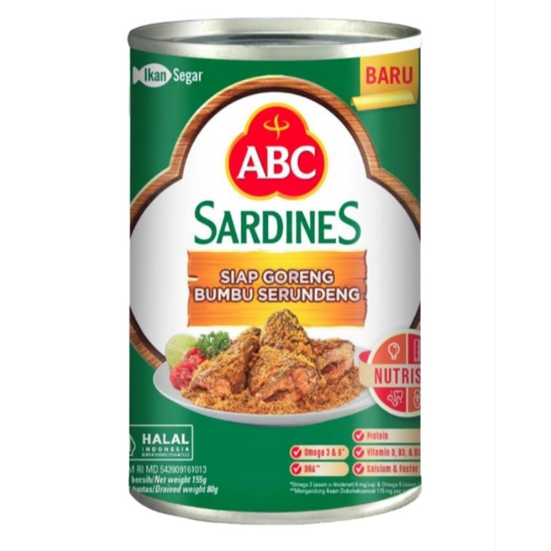 

ABC sarden siap goreng bumbu serundeng