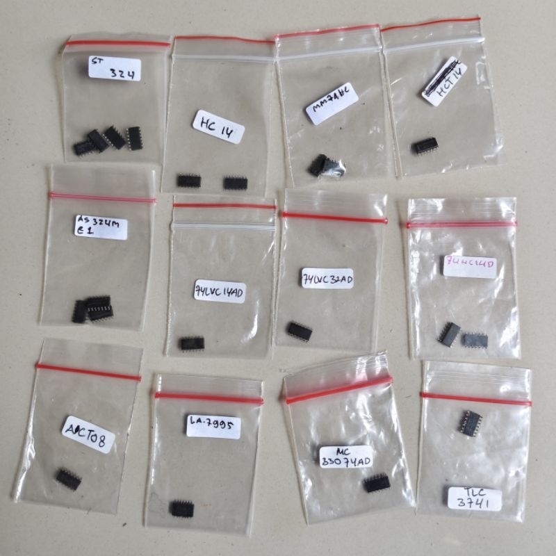 IC 14 Kaki IC 324/HC14/MM74HC/HCT14/AS324M/74LVC14AD/74LVC32AD/74HC14D/ACT08/LA7995MC33074AD/TLC3741