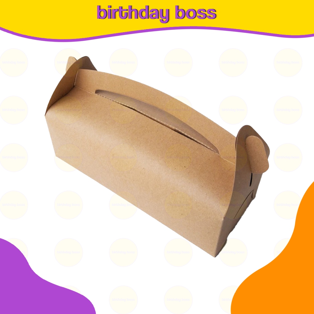 

Gable Box Kue kraft polos | Box Kue Kering