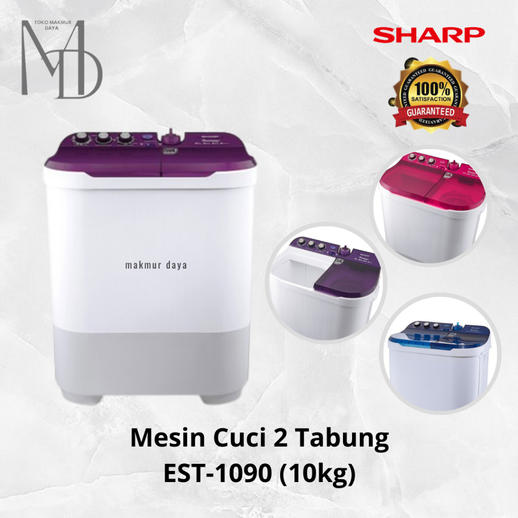 Mesin Cuci Sharp 2 Tabung EST1090 / EST 1090 10kg EST-1090