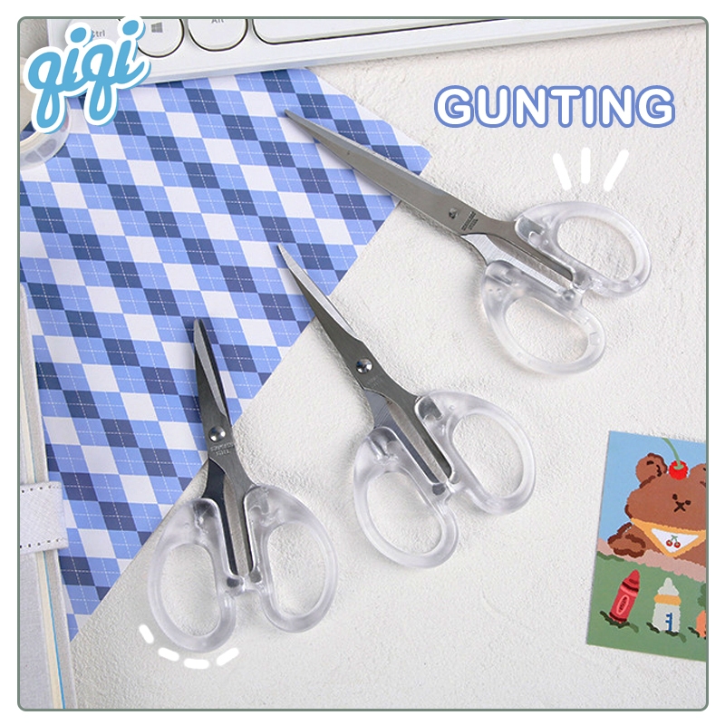 

scrapbook aesthetic/Gunting Kertas Aesthetic Transparan Scissors Scrapbook Use/Gunting - Qiqi Treasure