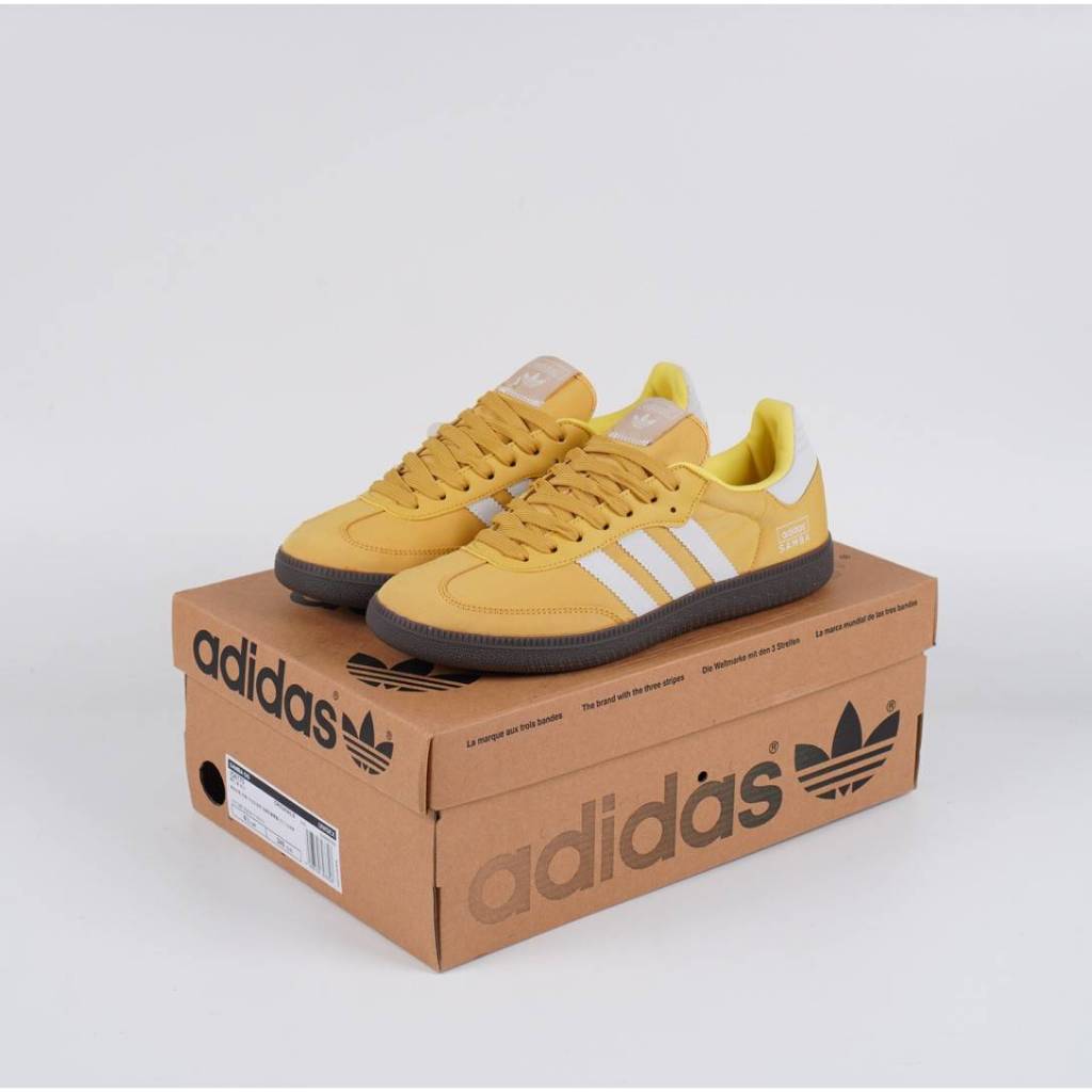 Sepatu Adidas Samba Og Reflective Nylon Oat Yellow IG6170 Original BNIB Full Tag Barcode Bahan Leath