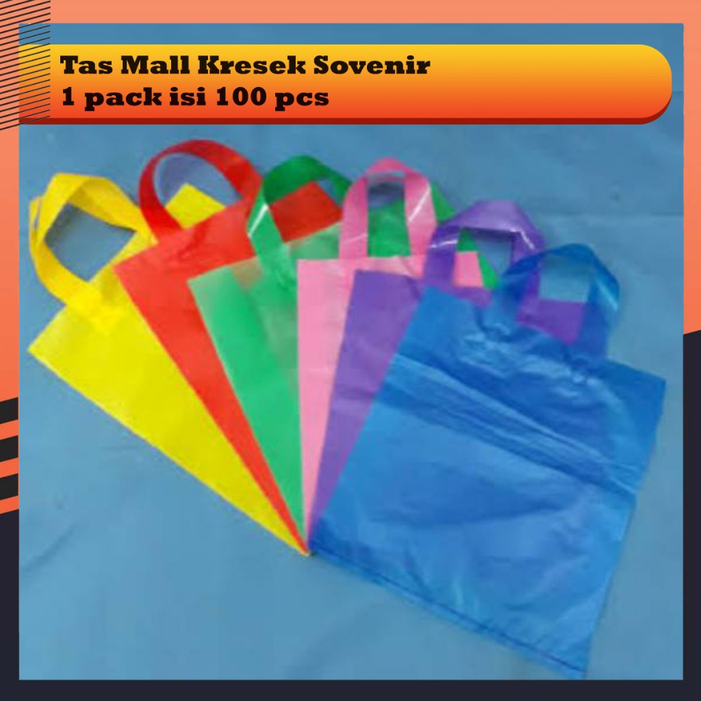 Tas Mall Kresek Souvenir Mall Kecil Besar Tanggung 1 Pack Isi 100 Pcs