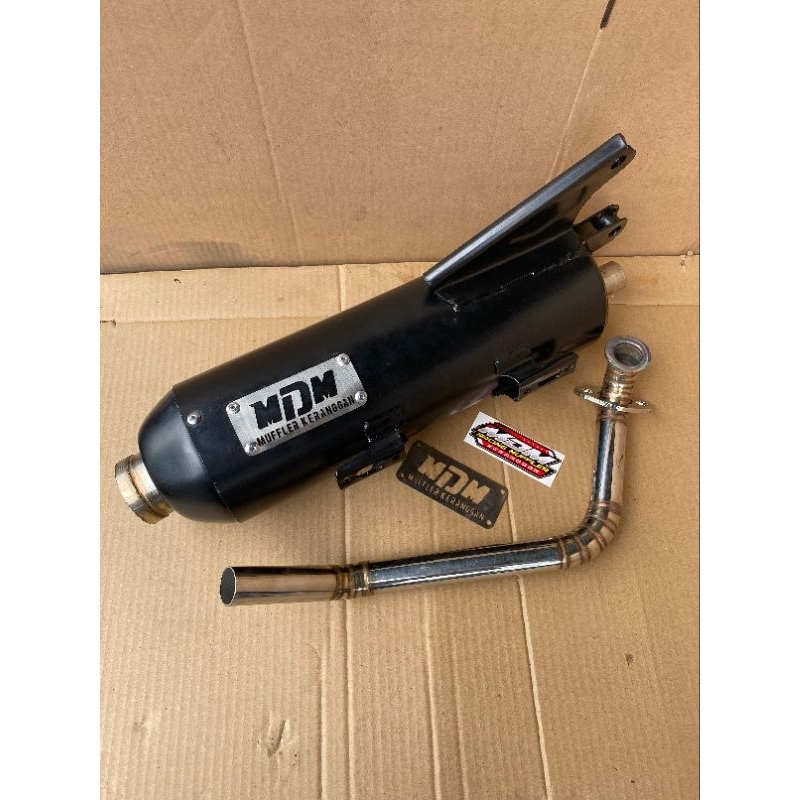 KNALPOT MDM KONDOMAN BEAT ESP / BEAT FI / BEAT KARBU / BEAT DELUXE / EMBLEM STENLIS LEHERAN 26-28MM