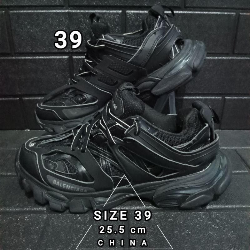 Balenciaga Track Trainers Black, Size 39, Insole 25.5 cm