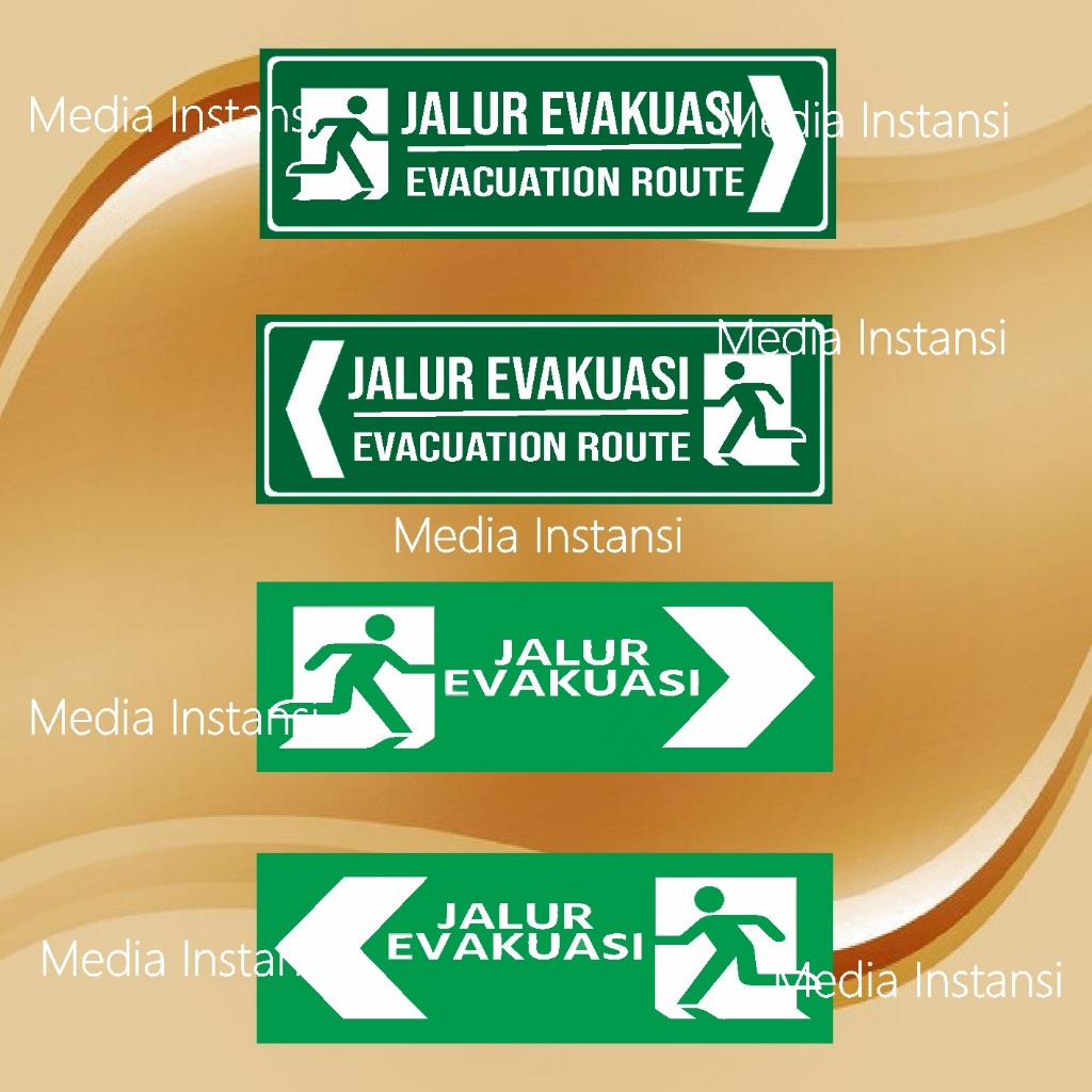 Stiker K3 Jalur Evakuasi | Stiker Evacuation Route | Stiker K3 | Stiker Keselamatan