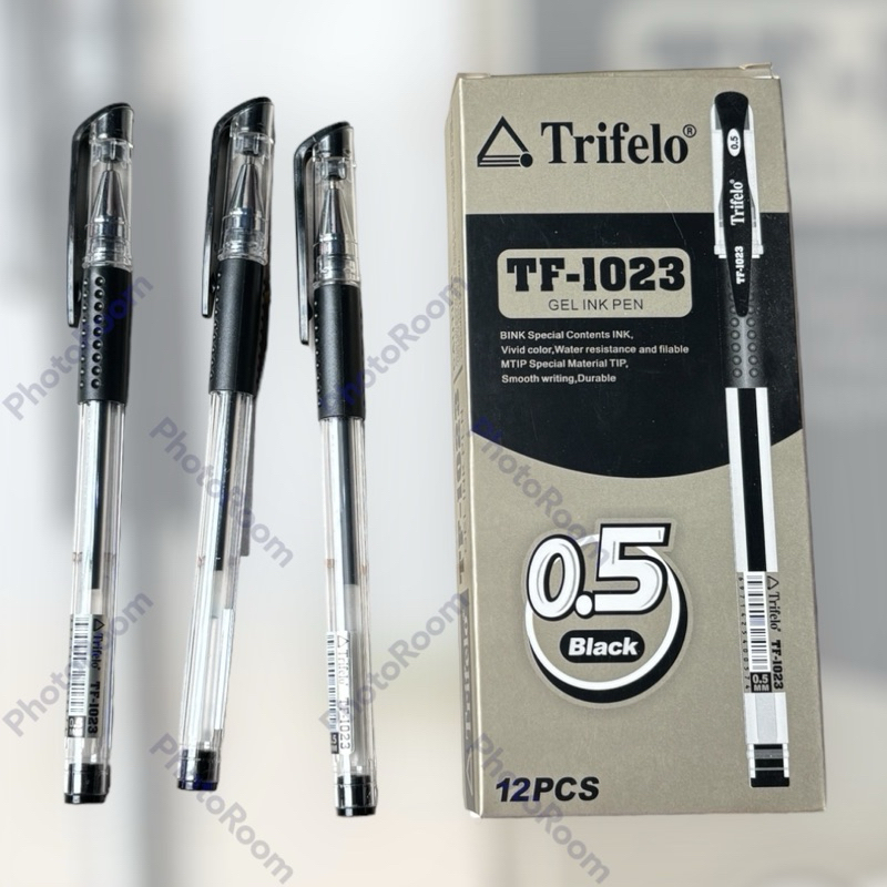 

delunashop Pulpen gel Ink pen trifelo warna hitam 0,5 mm (TF-1023 )
