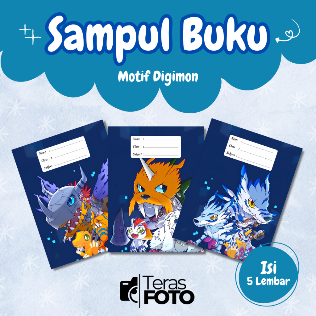 

(Isi 5 Lembar) SAMPUL BUKU MOTIF ESTETIK DIGIMON 1 / SAMPUL BUKU TULIS SIDU CAMPUS BIGBOSS / SAMPUL BUKU BOOK COVER A5/B5 / SAMPUL BUKU AESTHETIC