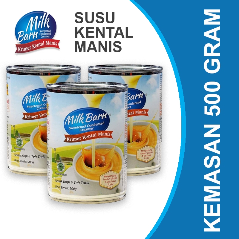 

Milk Barn Susu Krimer Kental Manis Kemasan Kaleng 500Gram