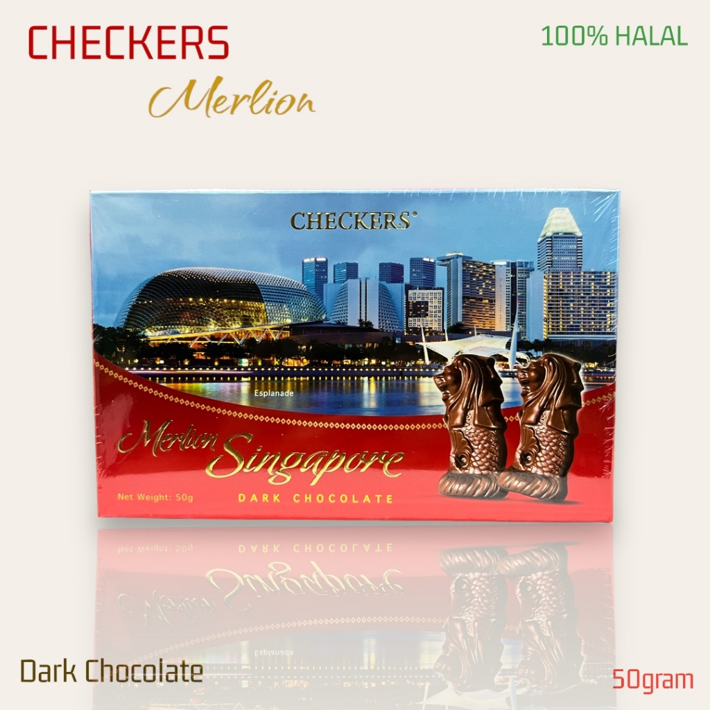 

COKLAT CHECKERS MERLION Box 50gram HALAL