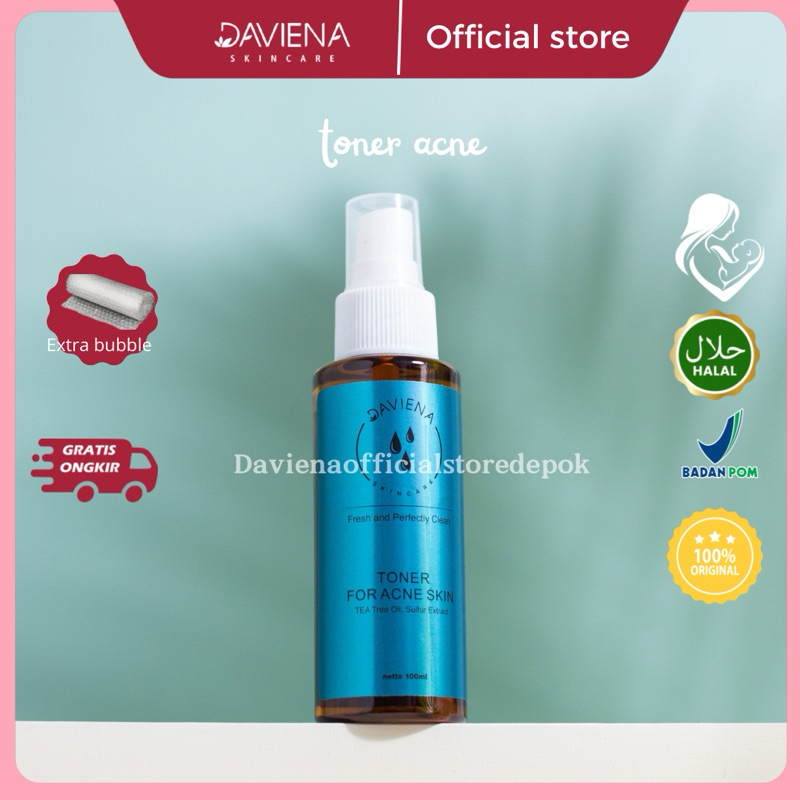 ECER TONER ACNE ACNE SERIES DAVIENA SKINCARE ORIGINAL OFFICIAL STORE DEPOK JABODETABEK