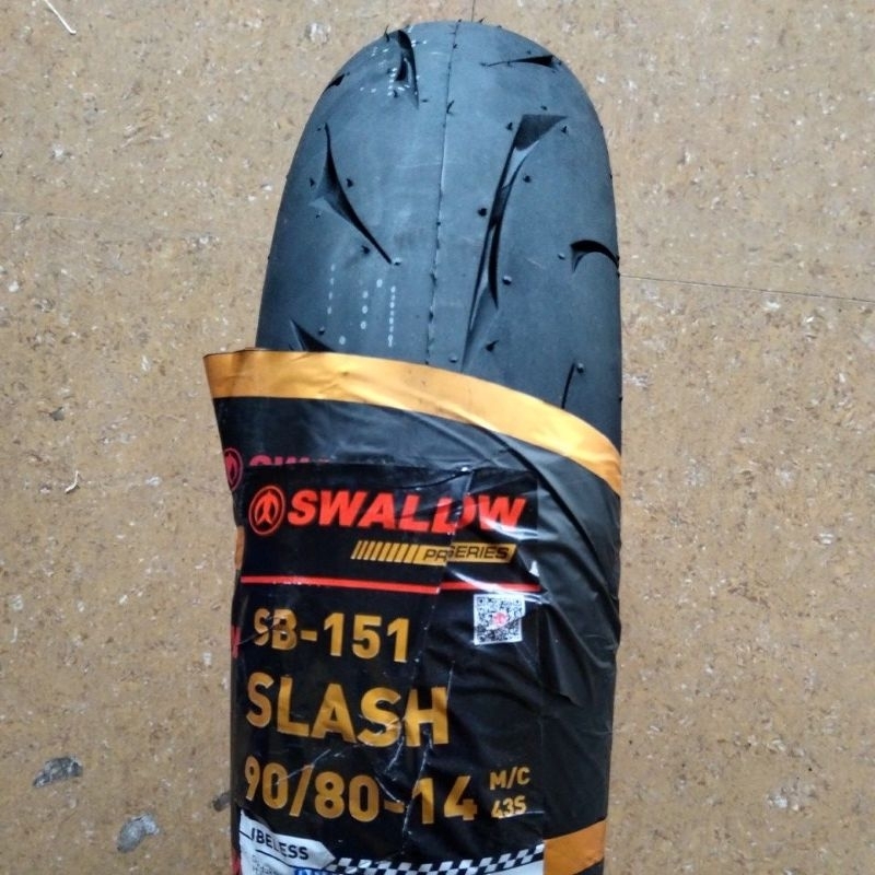 BAN SWALLOW SLASH 90/80 RING 14 SB151 TUBELESS BAN BALAP SOFT COMPOUND LUAR MOTOR MATIC BEAT VARIO M