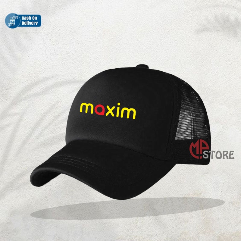 COD Topi distro Pria Wanita Terkeren Logo Maxim Premium Quality - Topi Trucker Jaring Good Quality