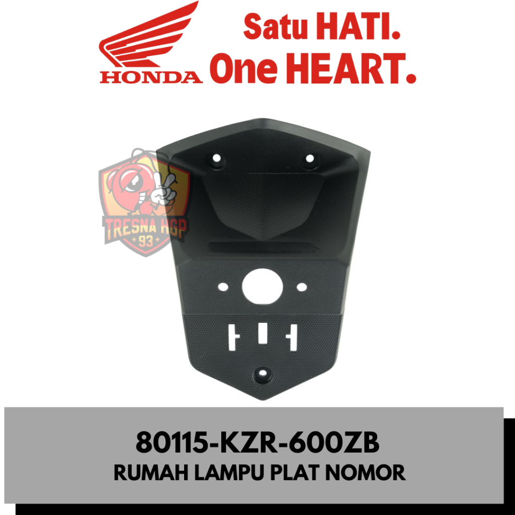 80115-KZR-600ZB RUMAH LAMPU PLAT NOMOR VARIO 125 FI KZR ORIGINAL | BASE LICENCE LIGHT WL 80115KZR600