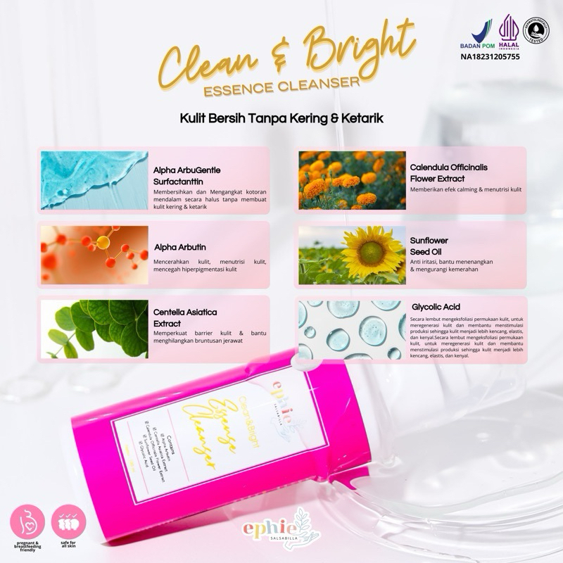 [EPHIE SKINCARE] CLEAN & BRIGHT ESSENCE CLEANSER SKINCARE EPHIE FW