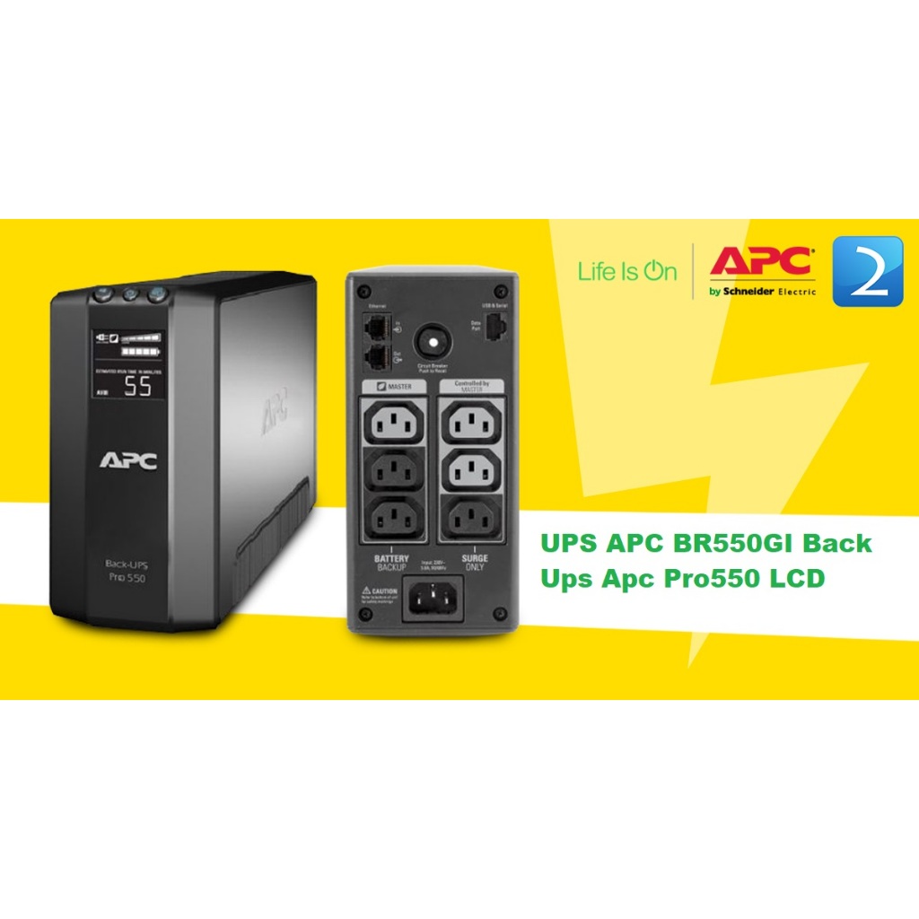 UPS APC BR550GI Back Ups Apc Pro550 LCD digital