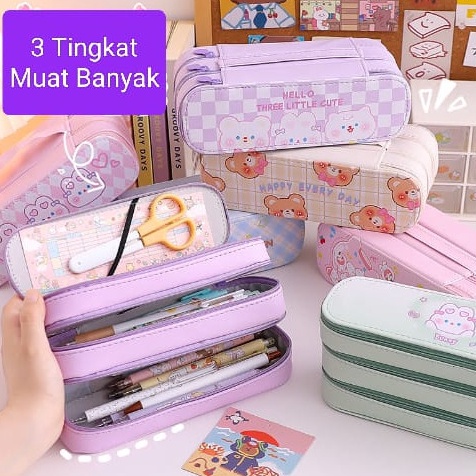 

KODE D8M5 nicky888 Kotak Pensil 3 Layer Korean Style Pencil Case Tempat Pensil Import 2 Layer Dan 3 Layer Kotak Pensil 2 Tingkat Dan 3 Tingkat K6