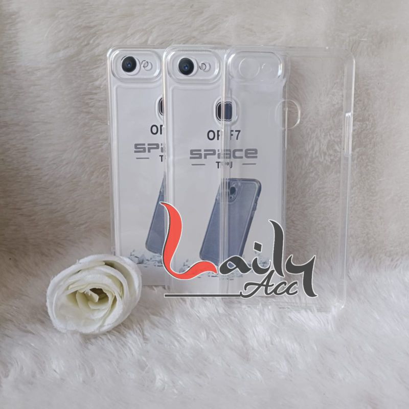 SOFT CASE SPACE CLEAR TRANSPARAN OPPO F7 SILIKON PROTECT CAMERA