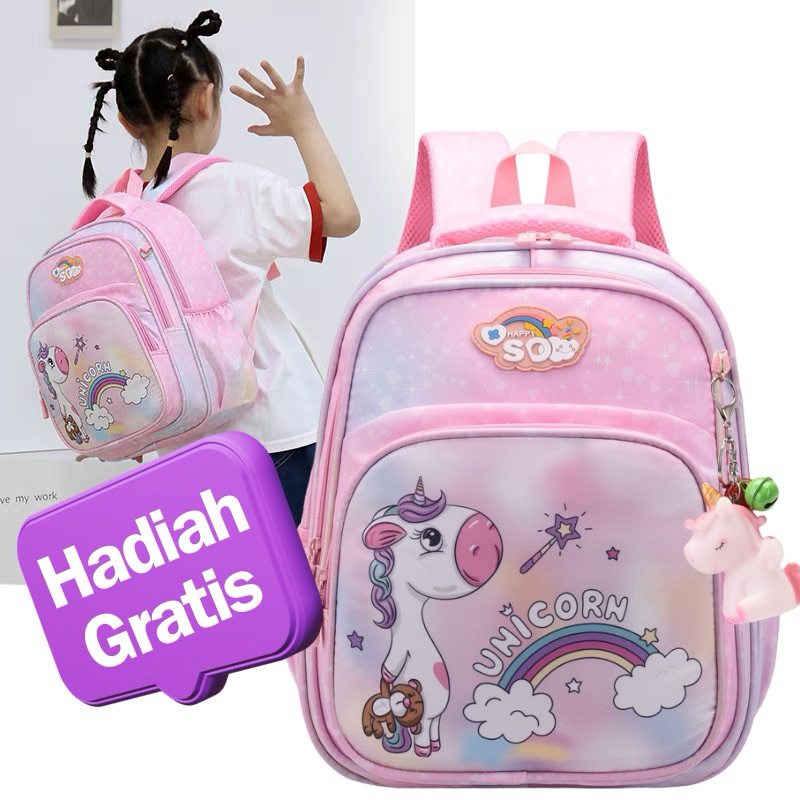 TAS ANAK CEWEK MOTIF UNICORN KUROMI  MAKASSAR