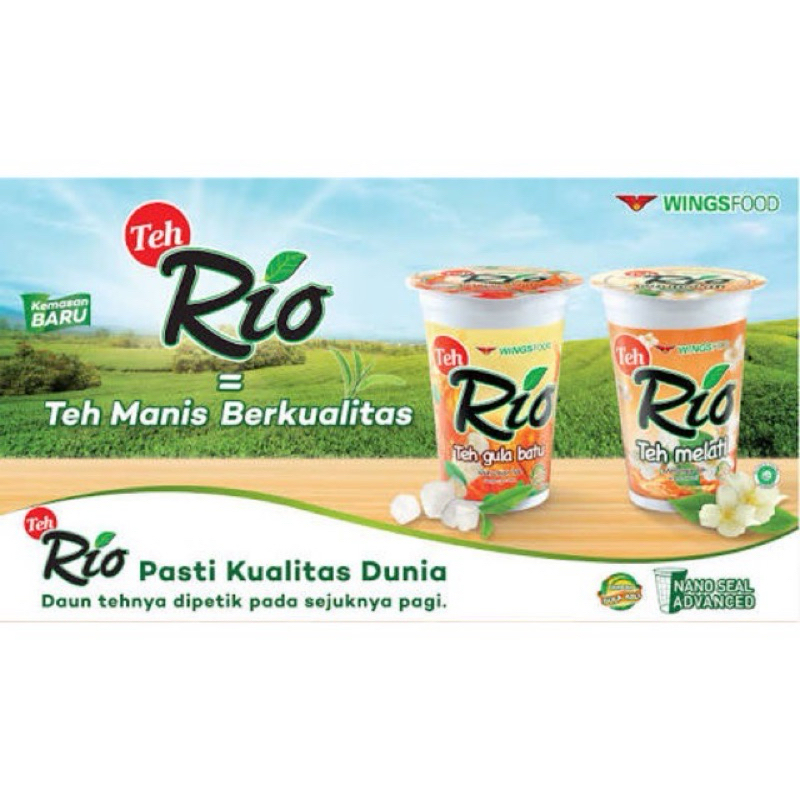 

MINUMAN TEH RIO GULA BATU 180ML ISI 24 PCS 1 KARTON