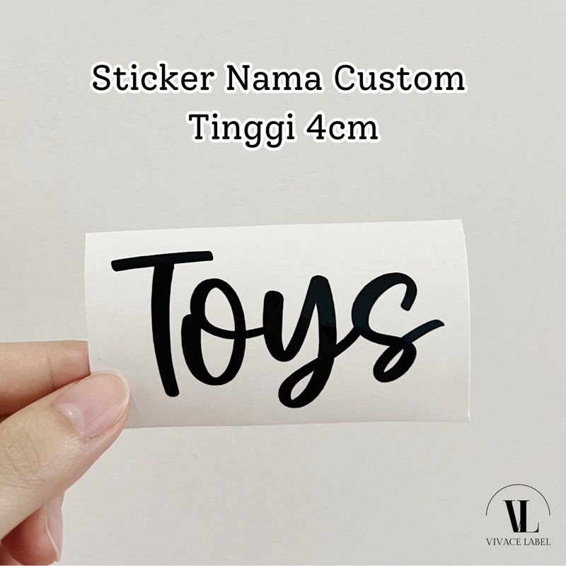 

[VIVACE] Cutting Sticker Nama Custom TINGGI 4cm SIZE XL Waterproof Stiker Label Barang