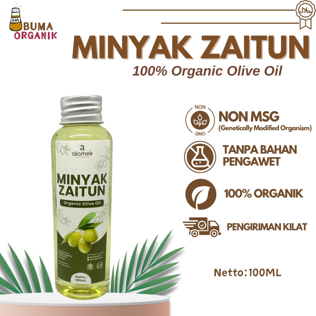 

Minyak Zaitun Asli 100ml Untuk Diminum Olive Oil Extra Virgin Organic Organik Murni Masak EVOO minyak zaitun premuim