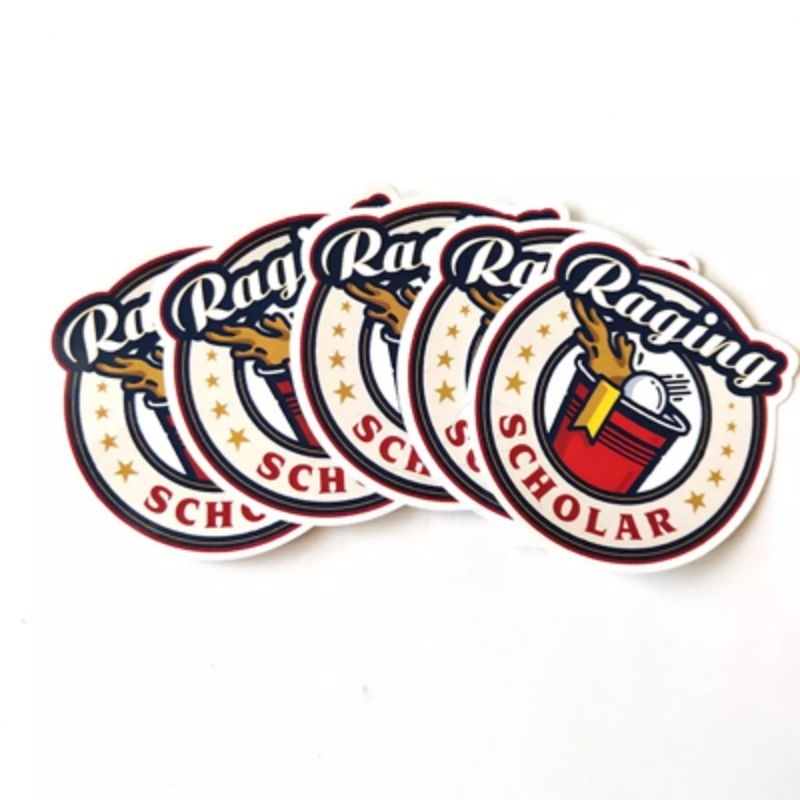 

stiker label cutting die cut custom termurah bisa satuan bahan kromo/vinyl