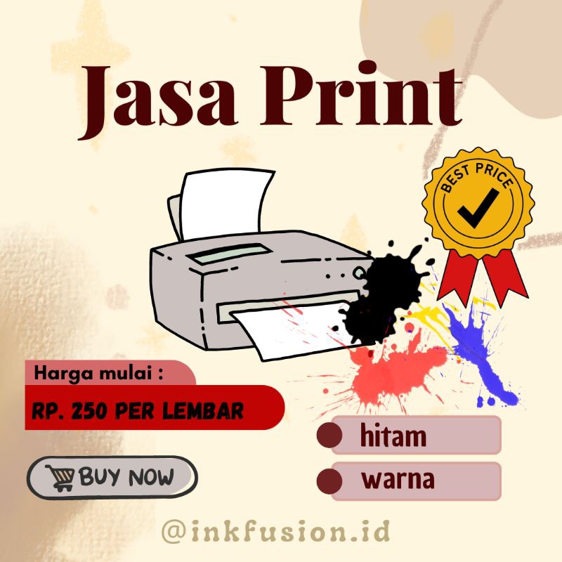 

JASA PRINT/ CETAK WARNA/HITAM PUTIH A4/HVS 75 GRAM MURAH CEPAT BERKUALITAS