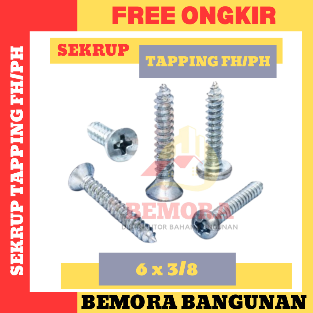 Sekrup Tapping / Tapping Screw HPL PH+ 6x3/8