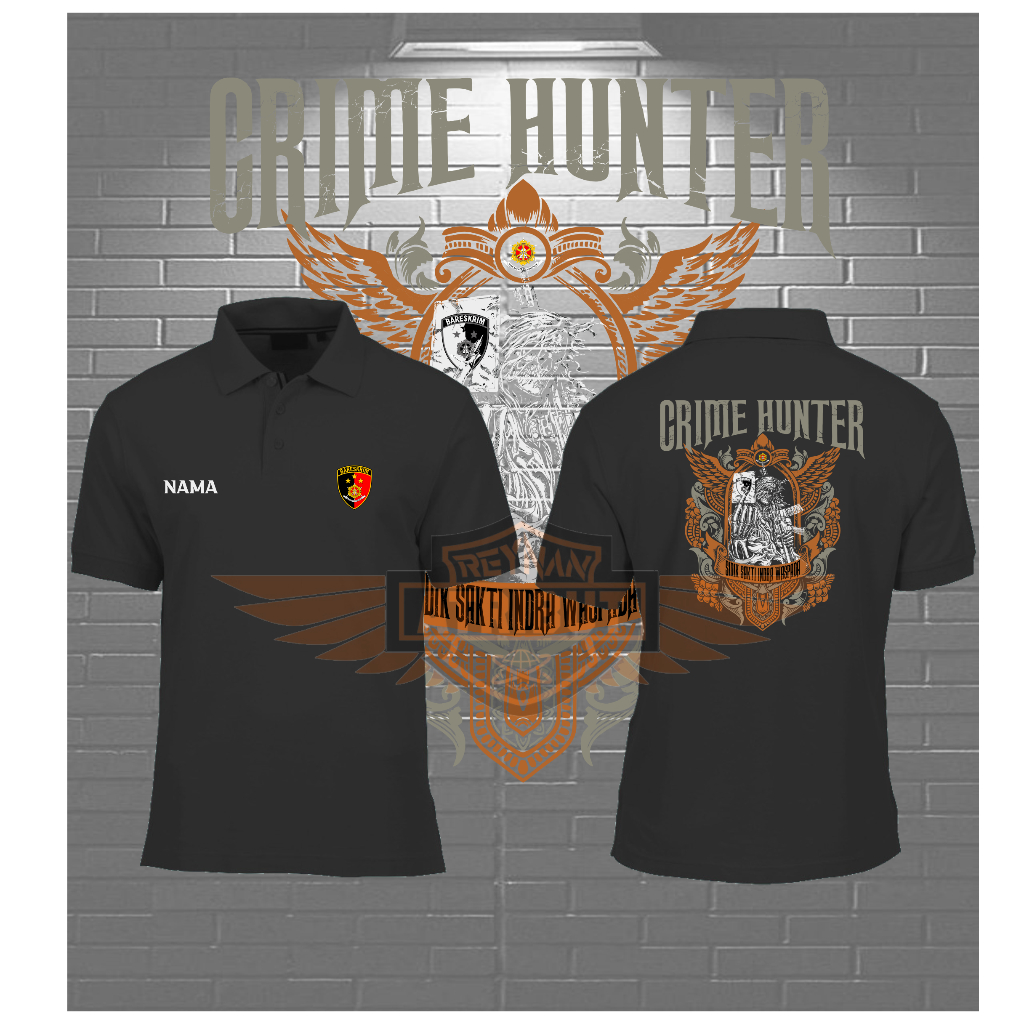 kaos wangki crime hunter/kaos polo crime hunter/kaos berkerah crime hunter/ kaos bareskrim
