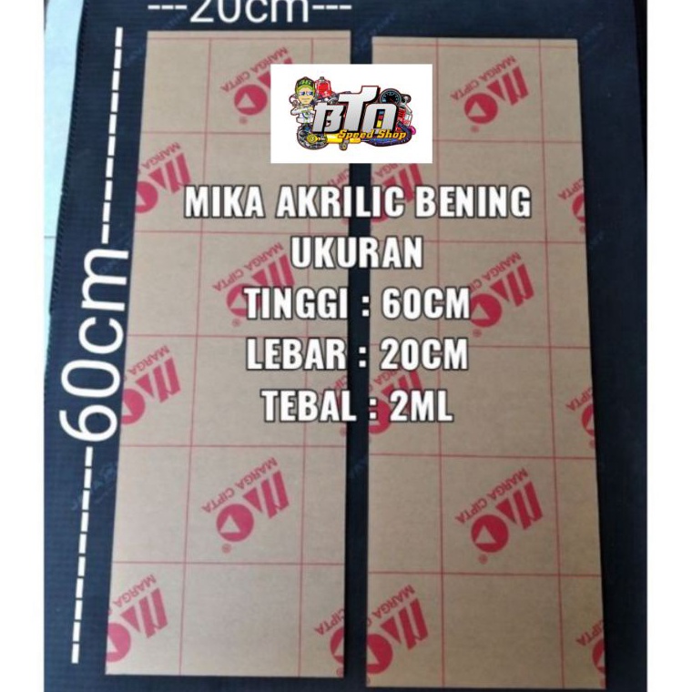 

KODE C85S Mika akrilik bening lembaran ukuran panjang 6cm lebar 2cm tebal 2ml