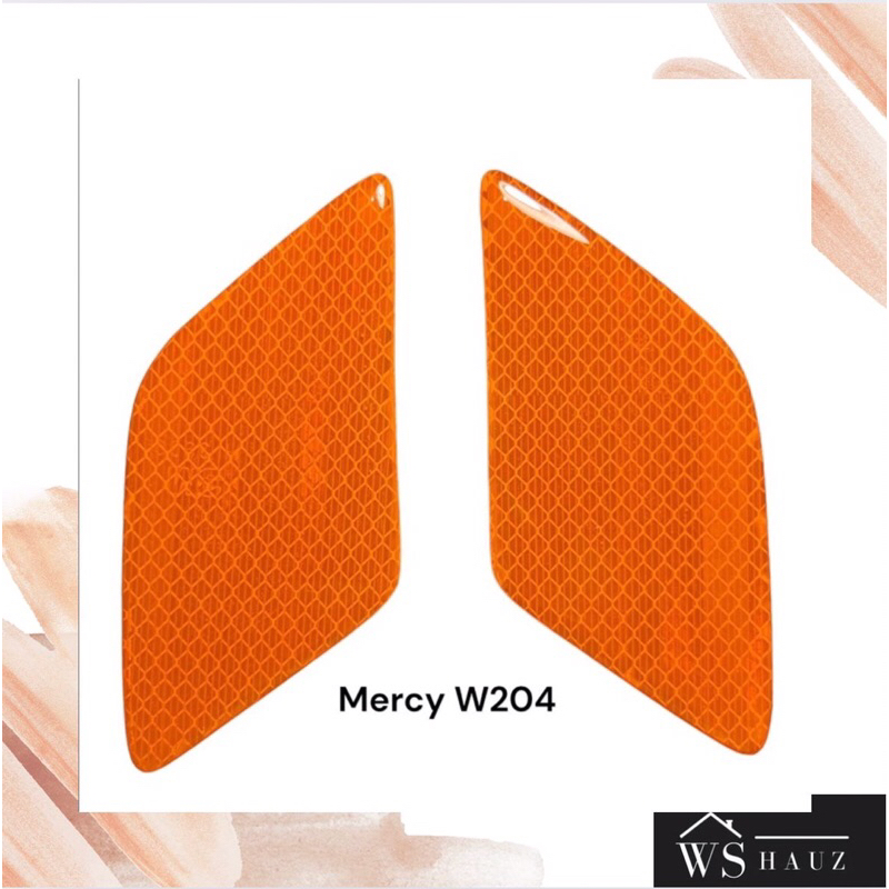 (SEPASANG) DUMMY SIDE MARKER BUMPER MOBIL MODEL MERCY MERCEDES BENZ W204 REFLEKTOR MATA KUCING SIDEM