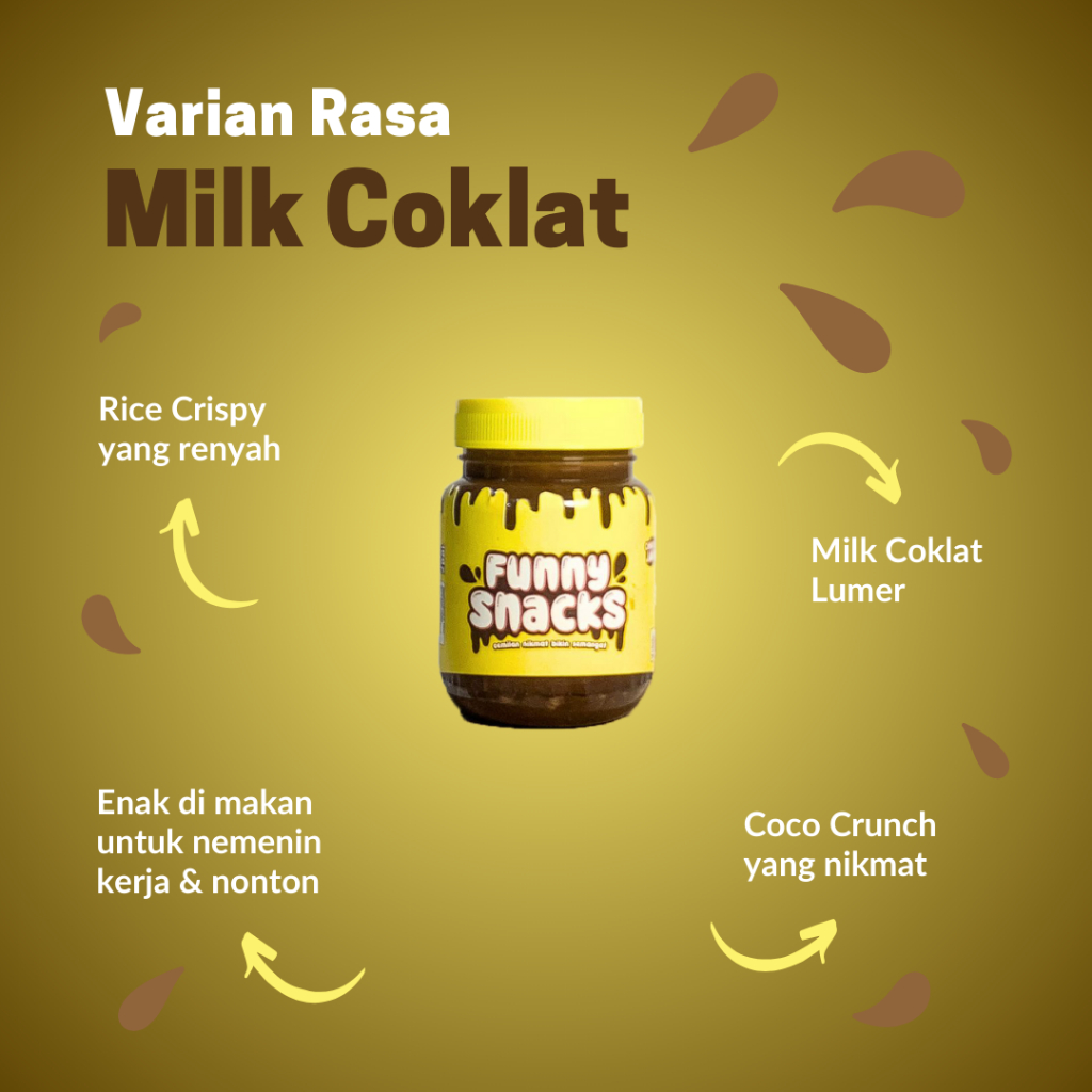 

Coklat Lumer Milk Coklat - Funny Snack - Choco Jar - Choco Crunchy - Cemilan Manis - Travel Size