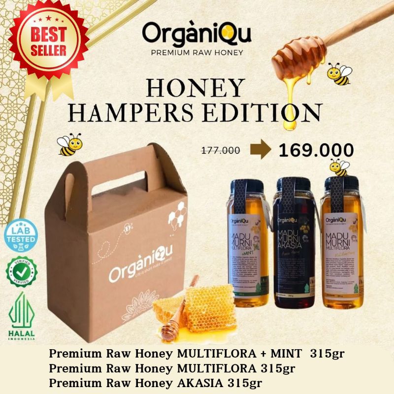 

Madu Mentah Murni Hamper 315gr | OrgàniQu | Raw Honey