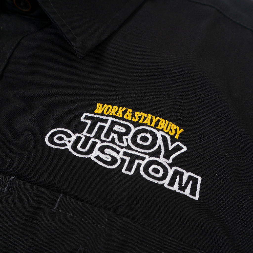 Troy Company Workshirt Workwear Engineers Black Finish - Kemeja Kerja Work Shirt Hitam WSD 2649