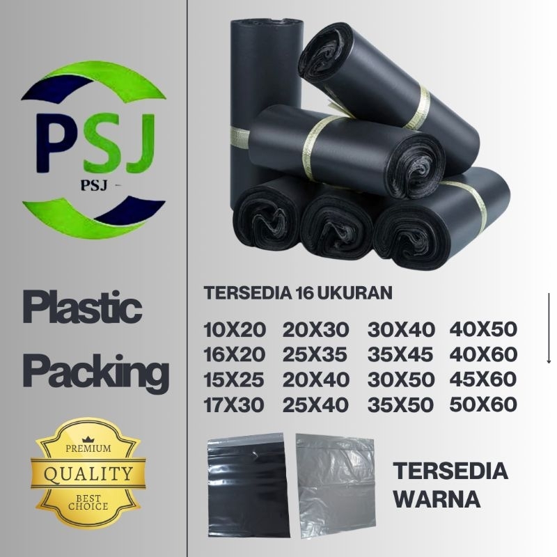 

Plastik Packaging polimer 16 ukuran warna hitam silver besar