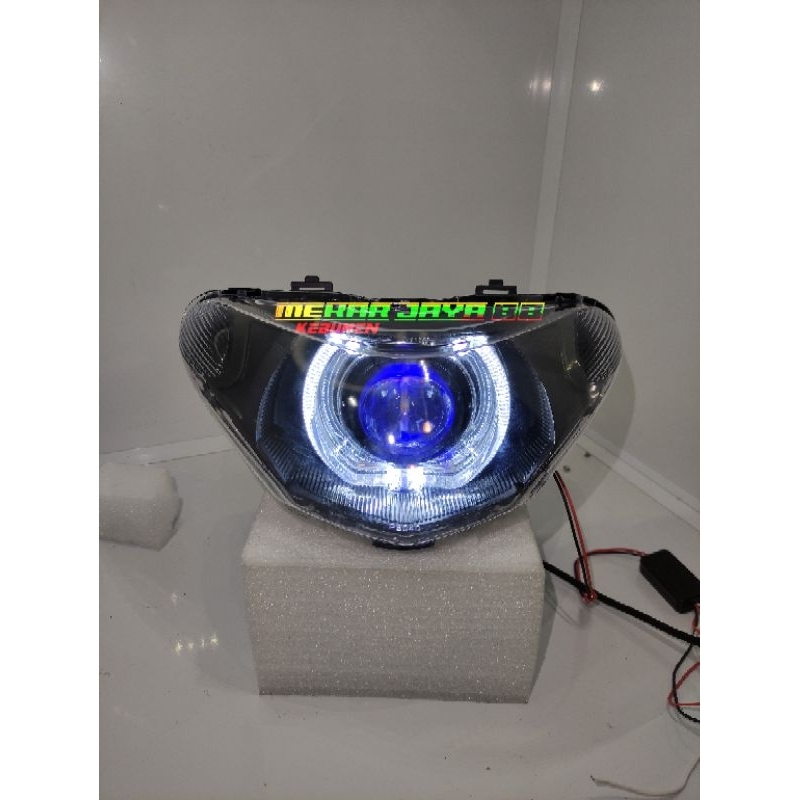 Lampu Depan Yamaha Mio New Smile Semi Ala ala Biled 4.5inc variasi ring komplit