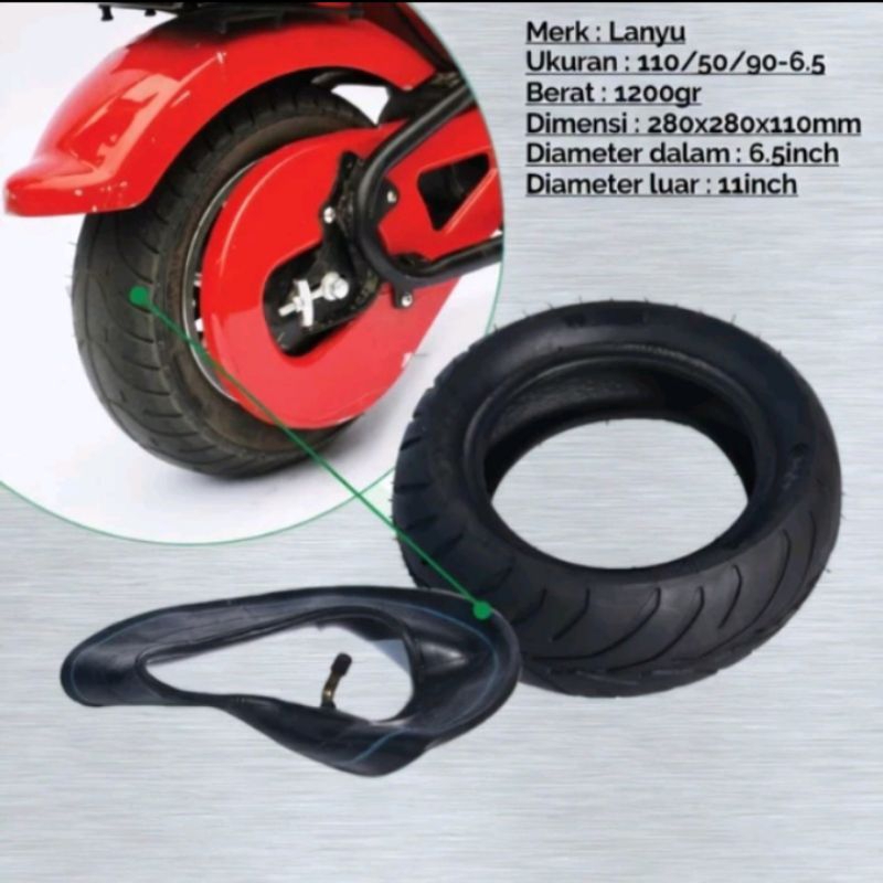 Ban dalam & luar set scooter listrik mr jackie original