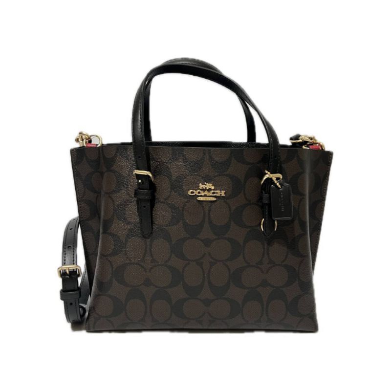 Coach C4250 Mollie Tote 25 Signature Brown Black