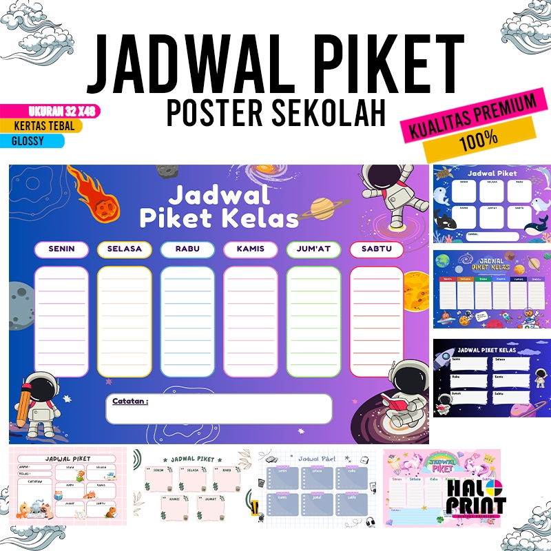 

cetak Poster Jadwal Piket Kelas - POSTER SEKOLAH A3+