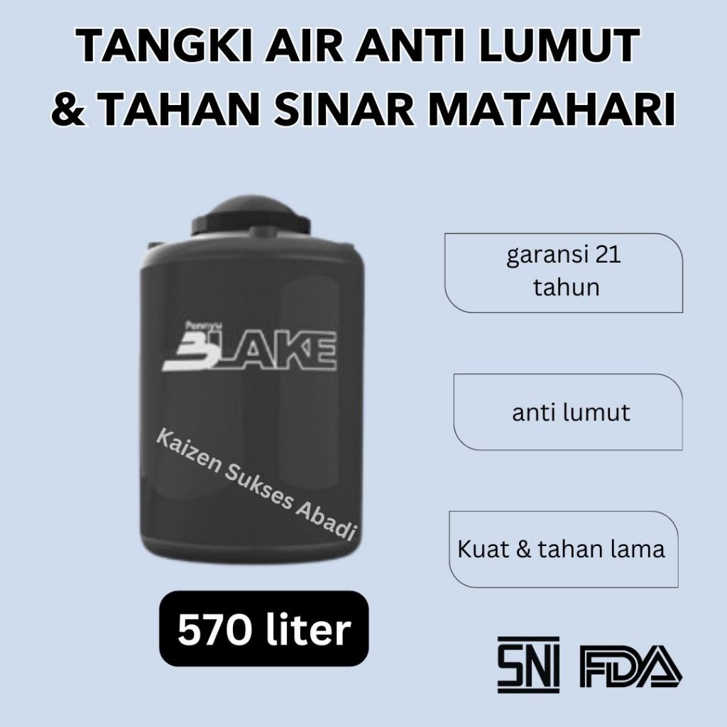 tandon toren tangki air pennyu penyu blake black 570 550 500 liter kualitas penguin termurah anti lu