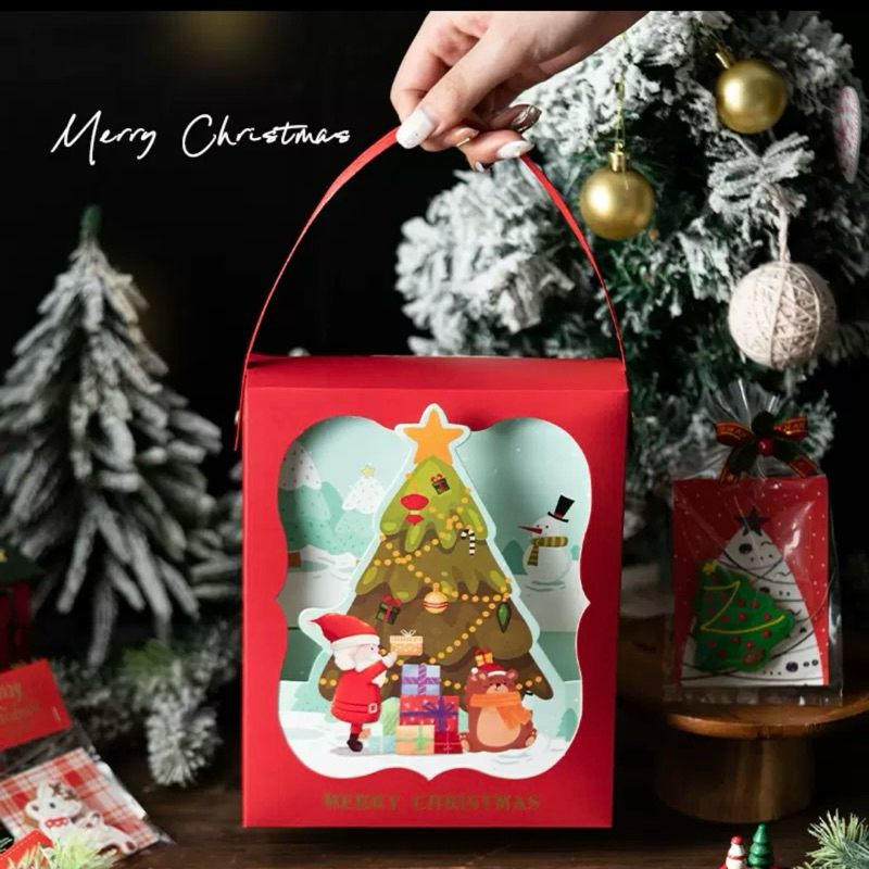 

Box Natal 3D Christmas Winter Woonderland Cookies Santa Gift