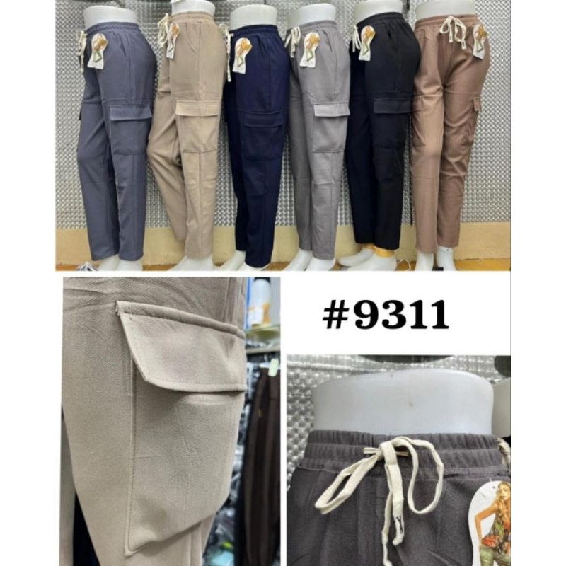 Celana Baggy Kulot Cargo Corduroy Pants