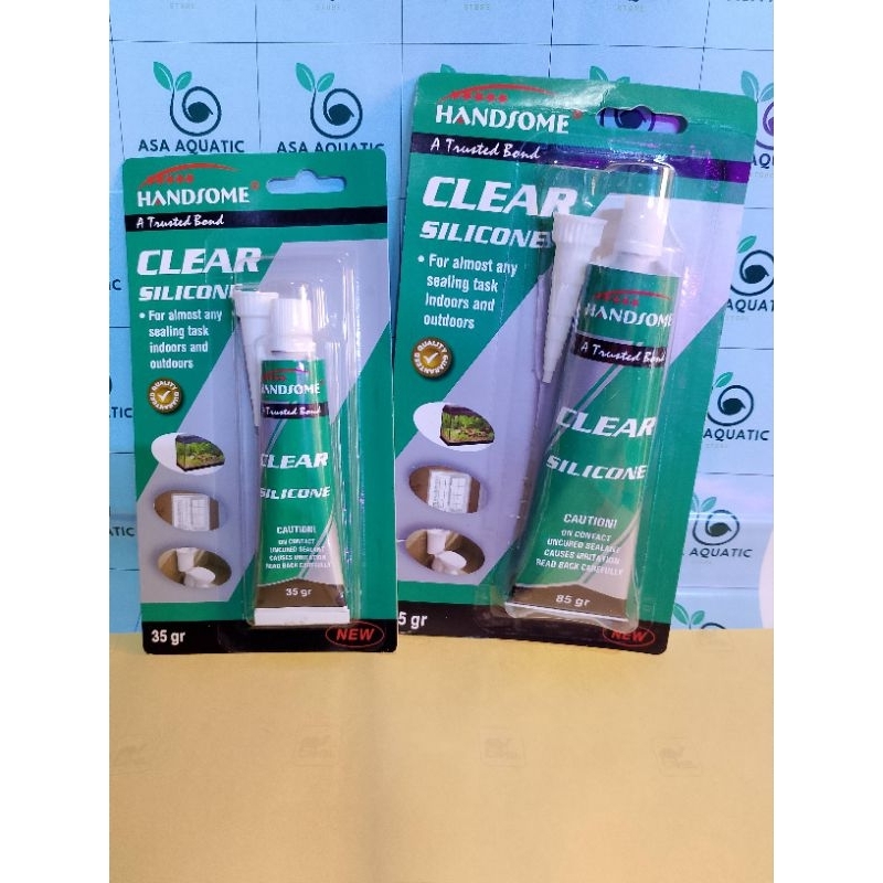 Lem silent clear silicone kaca aquarium 35gr / 85gr