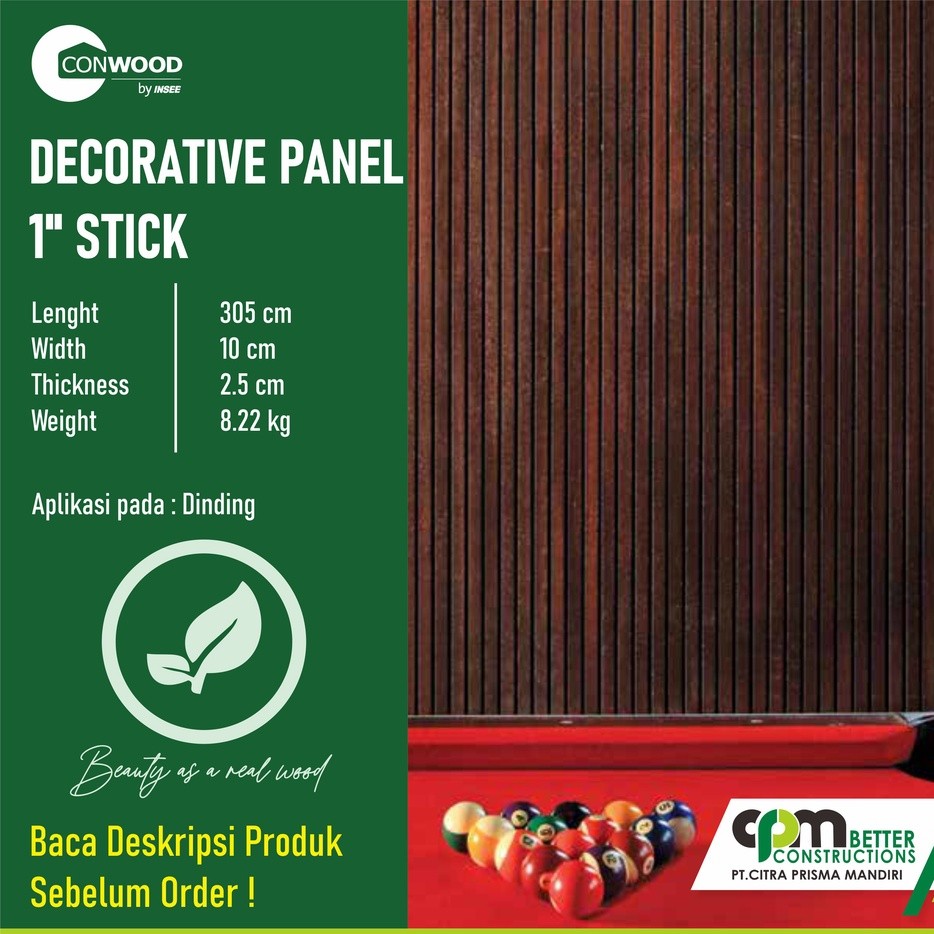 Conwood Decorative Panel 1" Stick